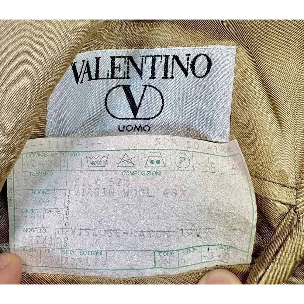 VTG Valentino Uomo Blazer 41RMen’s Silk Virgin Wool Blend Made In Italy Designer